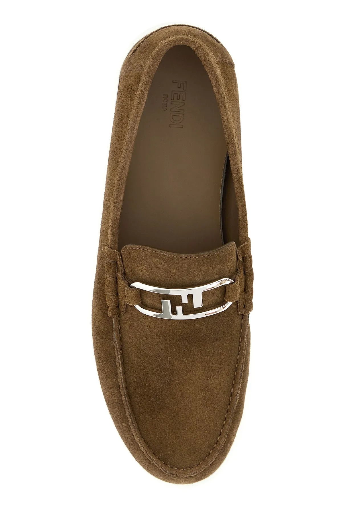 Brown suede O'Lock Light loafers 