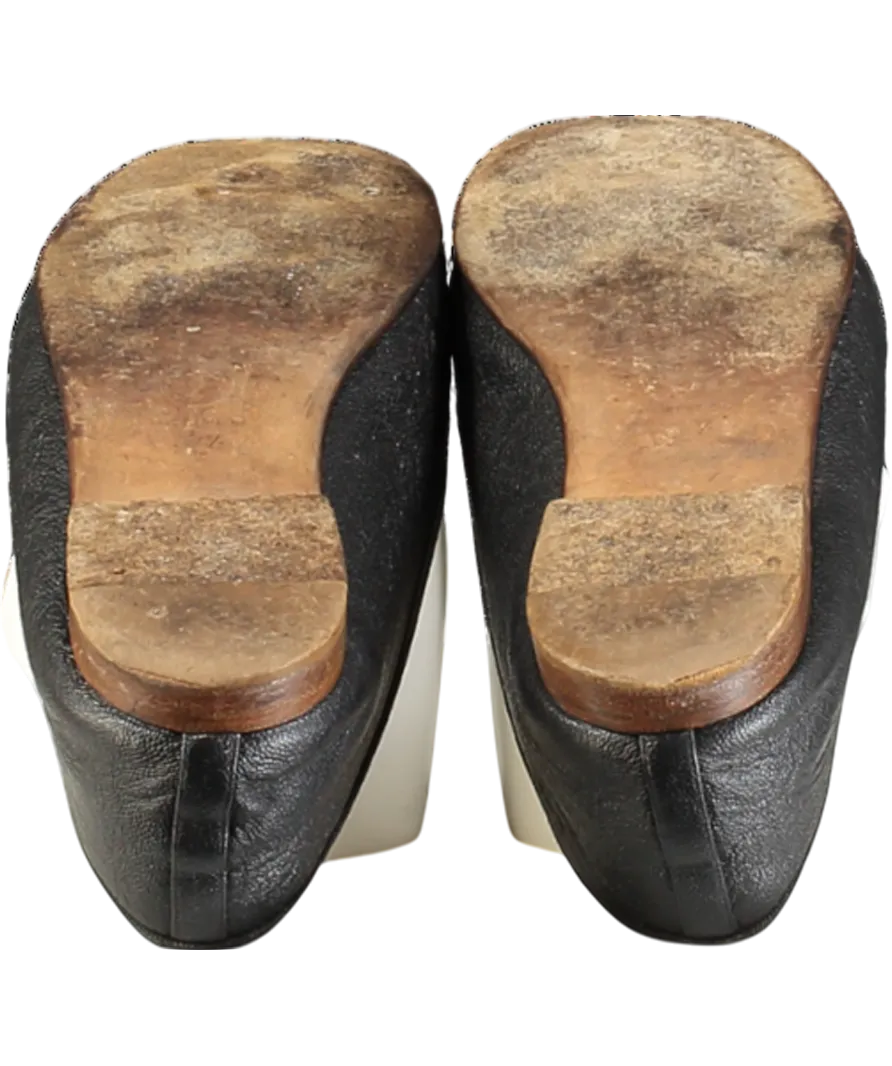 Chanel Black  Leather CC Logo  Ballet Flats UK 4.5 EU 37.5 👠