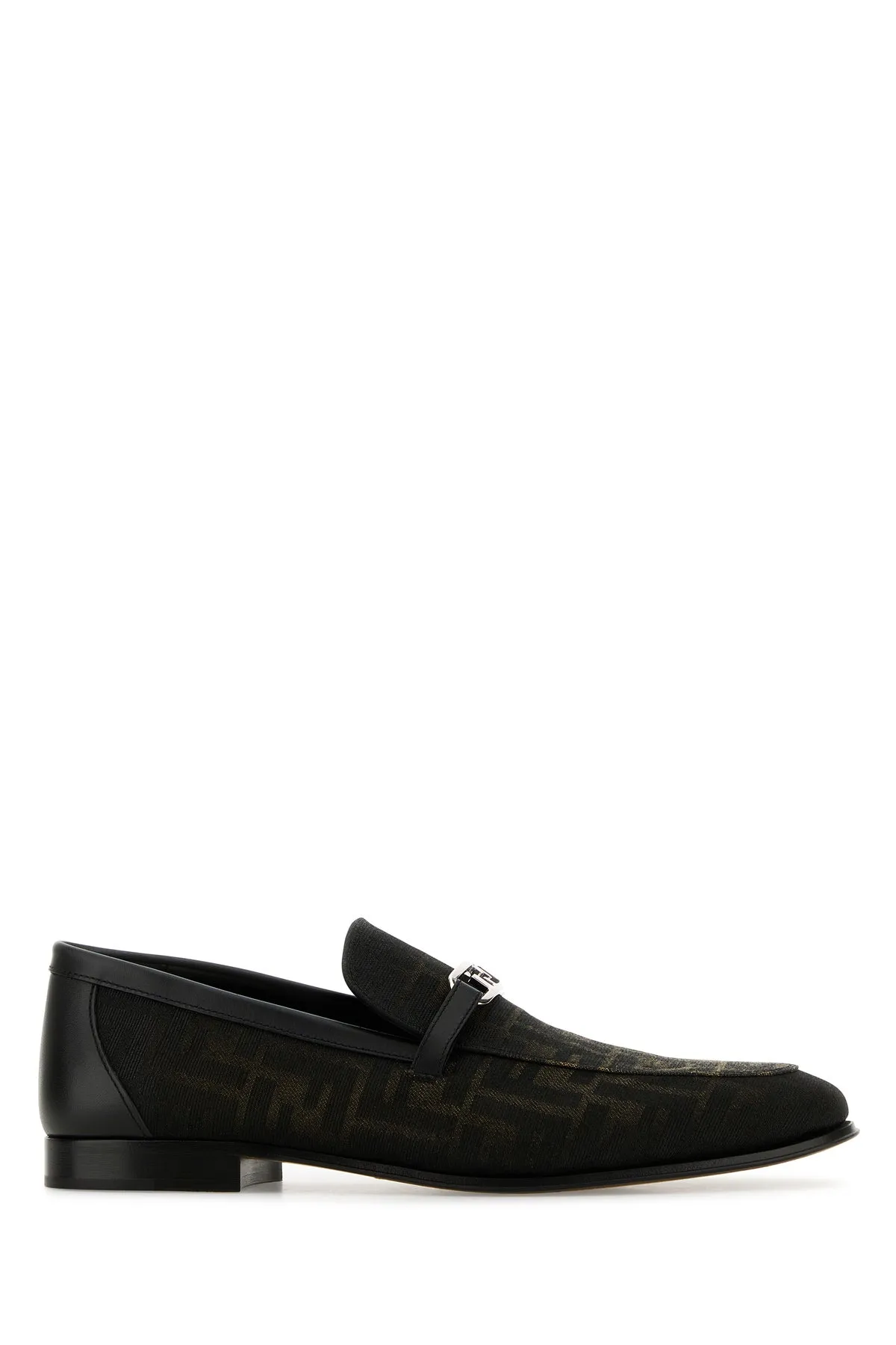 Embroidered jacquard Fendi O'Lock loafers