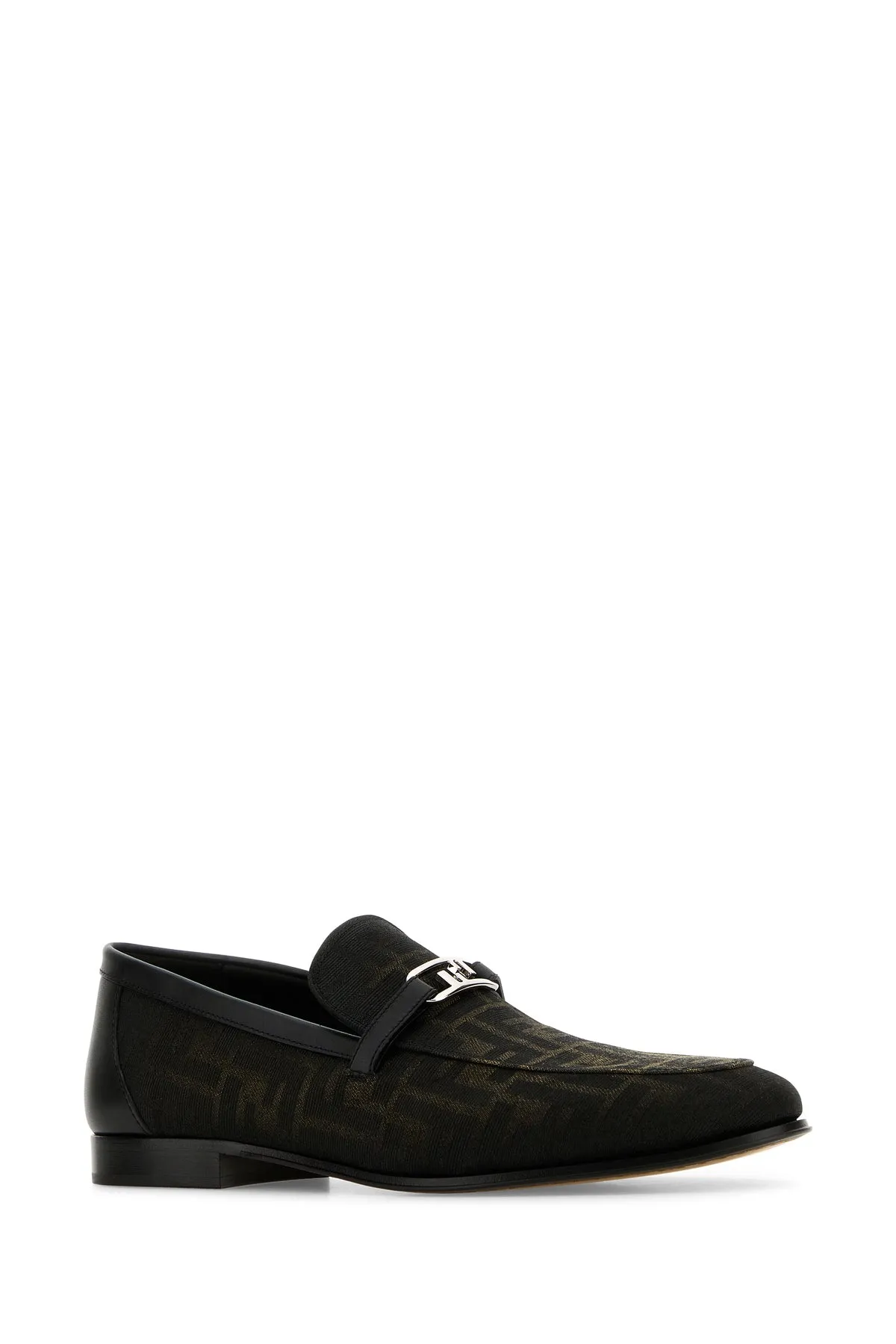 Embroidered jacquard Fendi O'Lock loafers