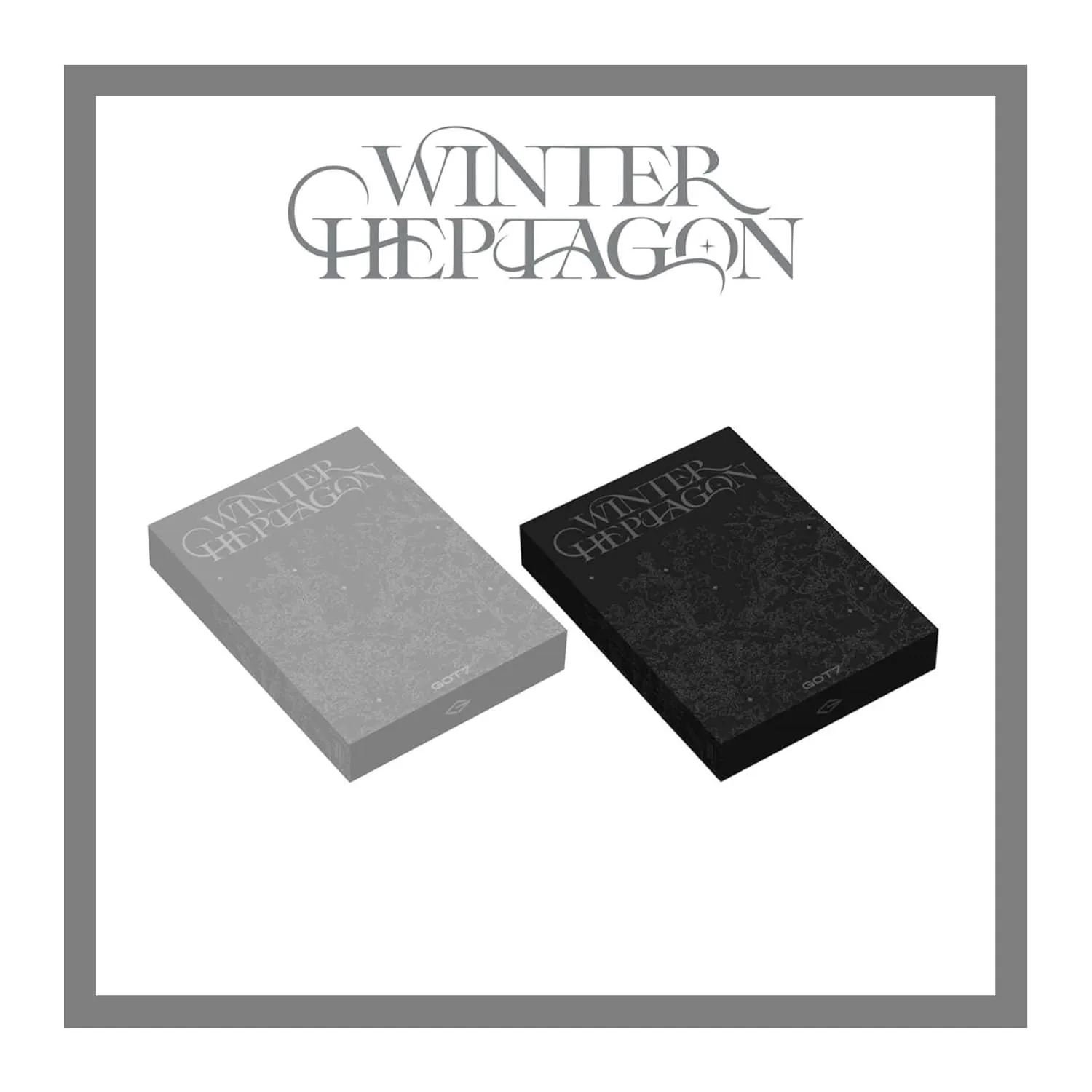 GOT7 WINTER HEPTAGON 13th Mini Album HEPTAGON Version 56p PhotoBook 2p PhotoCard 1ea Sticker 1p Photo Print 1p Folded Poster on Pack 1ea Accordion Message Card Tracking Sealed