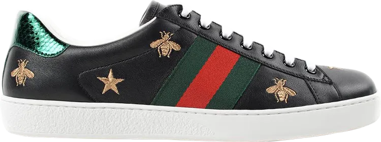 Gucci Ace Embroidered Bees and Stars sneakers, black