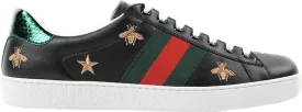 Gucci Ace Embroidered Bees and Stars sneakers, black