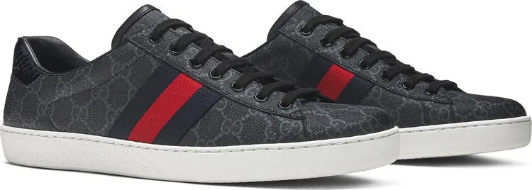 Gucci Ace GG Supreme Black Gray Sneakers