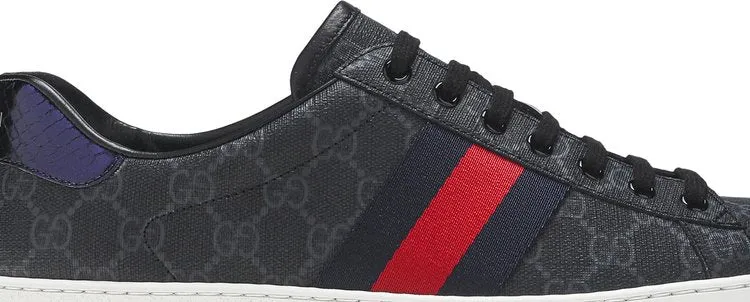 Gucci Ace GG Supreme Black Gray Sneakers