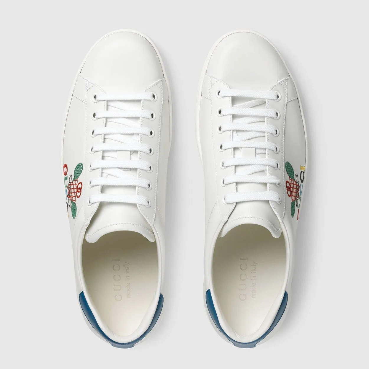 Gucci Ace Sneakers Tennis Men's Shoes White Tennis Sewed Calf-Skin Leather Casual