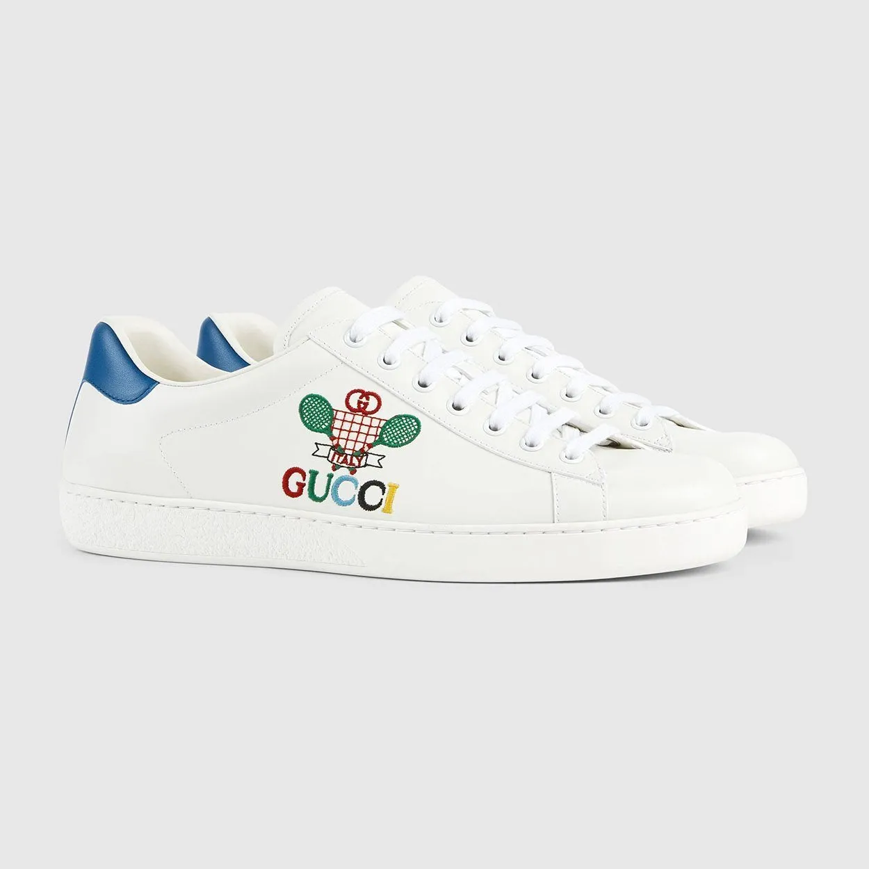 Gucci Ace Sneakers Tennis Men's Shoes White Tennis Sewed Calf-Skin Leather Casual