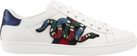 Gucci Wmns Ace Kingsnake sneakers, white