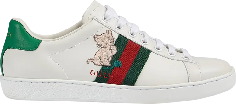 Gucci Wmns Ace Kitten sneakers, white