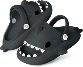 Kids Shark Slides Boys Girls Toddlers Cloud Shower Slippers Cute Cartoon Open Toe Sandals Cushioned Thick Sole Beach Pool Shoes
