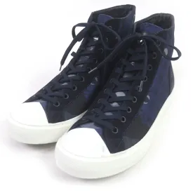 LOUIS VUITTON High cut sneakers Suede leather Navy Tattoo line 7
