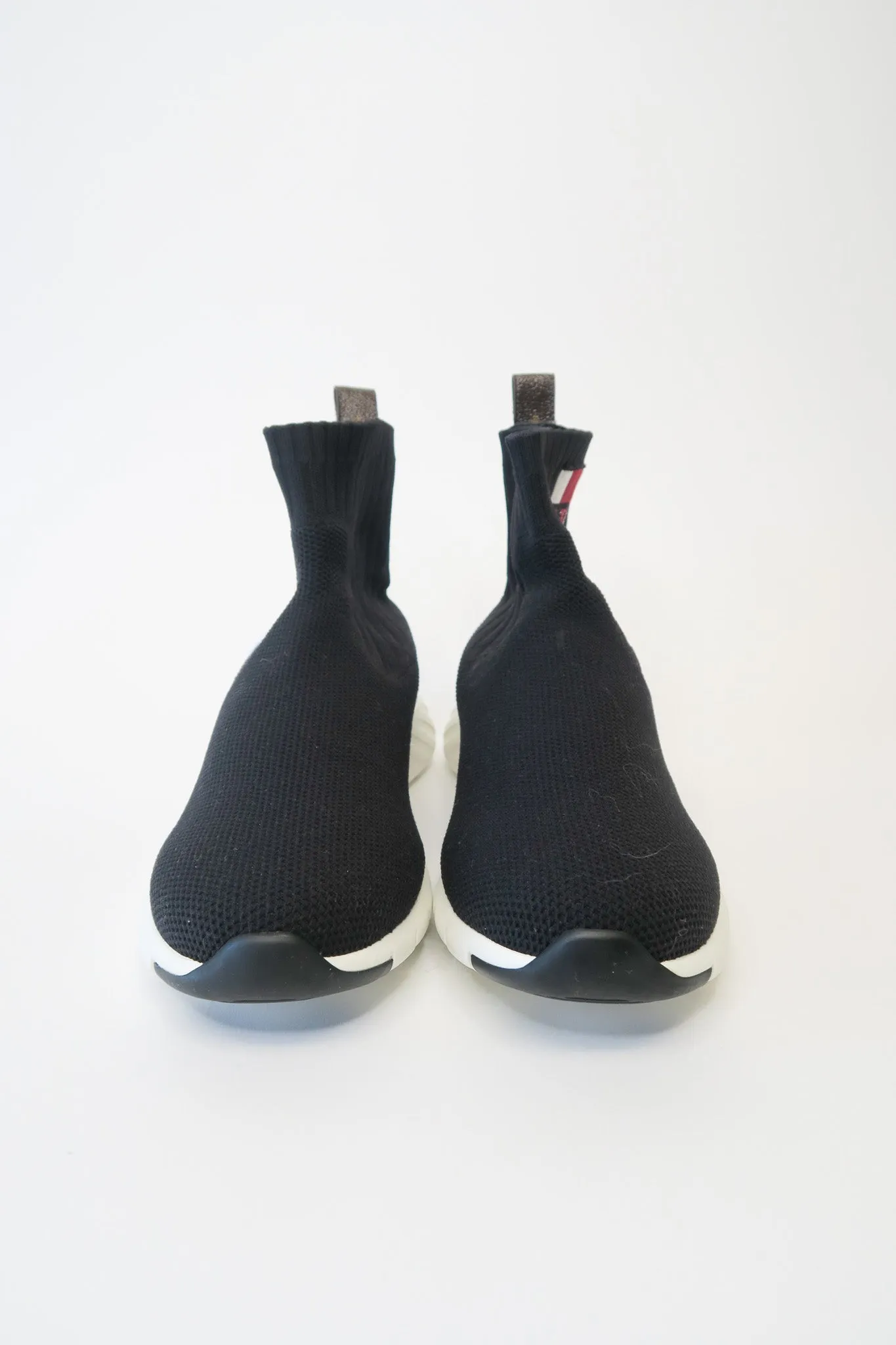 Louis Vuitton LV Monogram Grosgrain Trim Sock Sneakers sz 38
