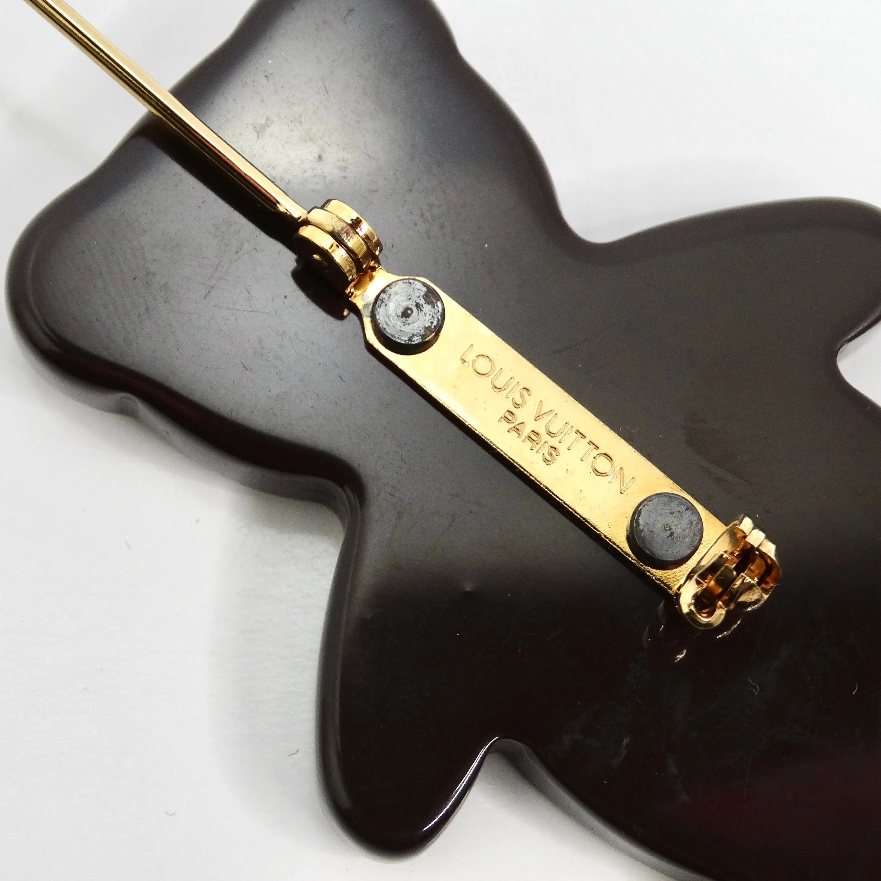 Louis Vuitton Monogram Teddy Bear Brooch