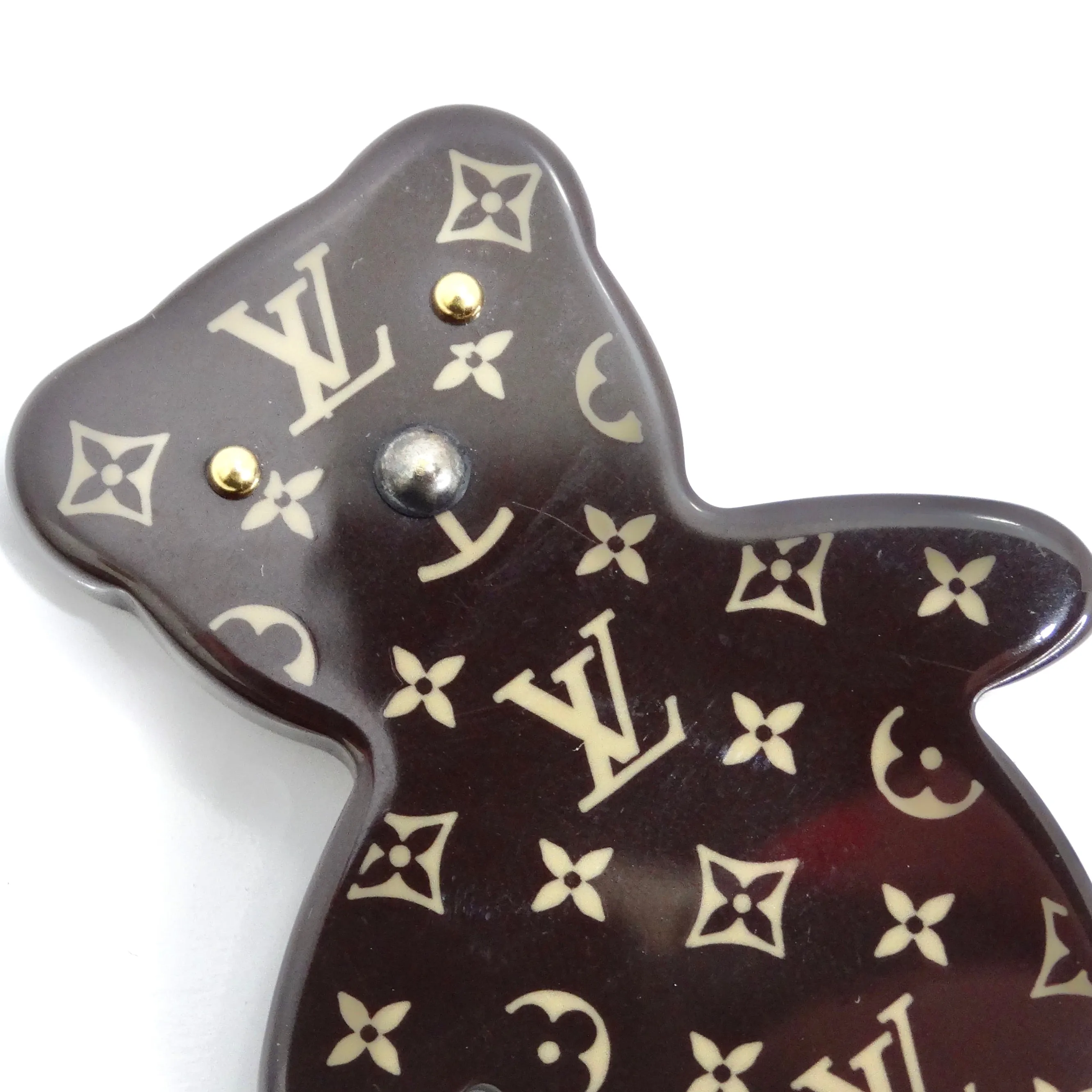 Louis Vuitton Monogram Teddy Bear Brooch