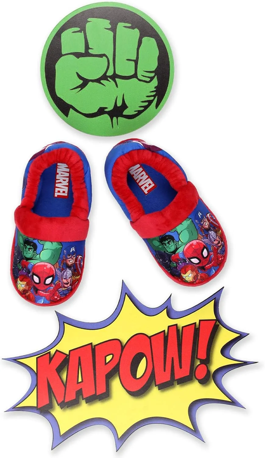 Marvel Avengers Superhero Boys Toddler Plush Aline Slippers