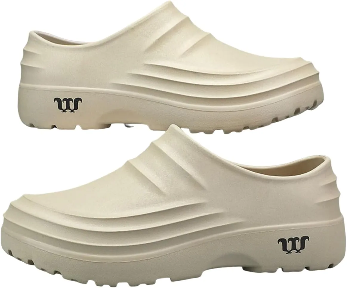 Mens Chef Work Shoes, Non Slip Oil Resistant Clogs Work Shoes, Kitchen Waterproof Nursing Safety Shoes