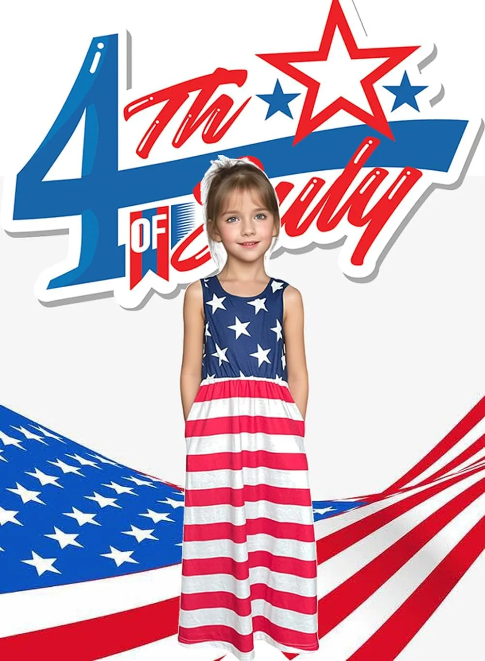 Mommy and Me Boho Floral Family Matching Maxi Dress with Pocket for Mother's Day