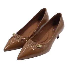 PLEATED POINTED TOE KITTEN HEELS