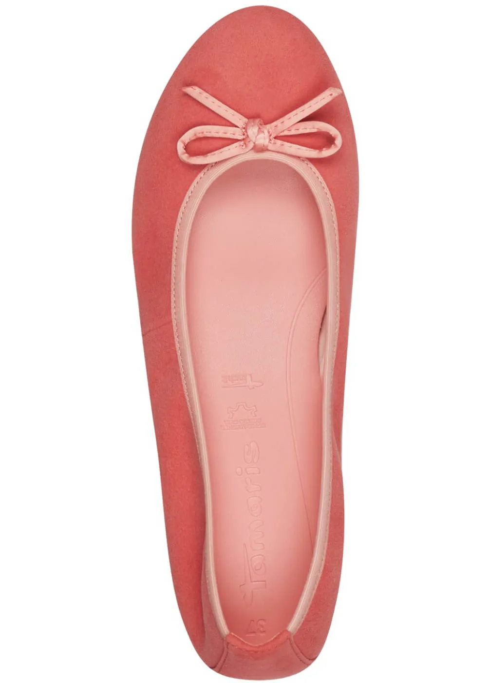 Tamaris Claire Leren Ballerina's Pale Red
