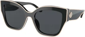 Tory Burch Sunglasses TY 7184 U 192987 Black With Ivory Piping