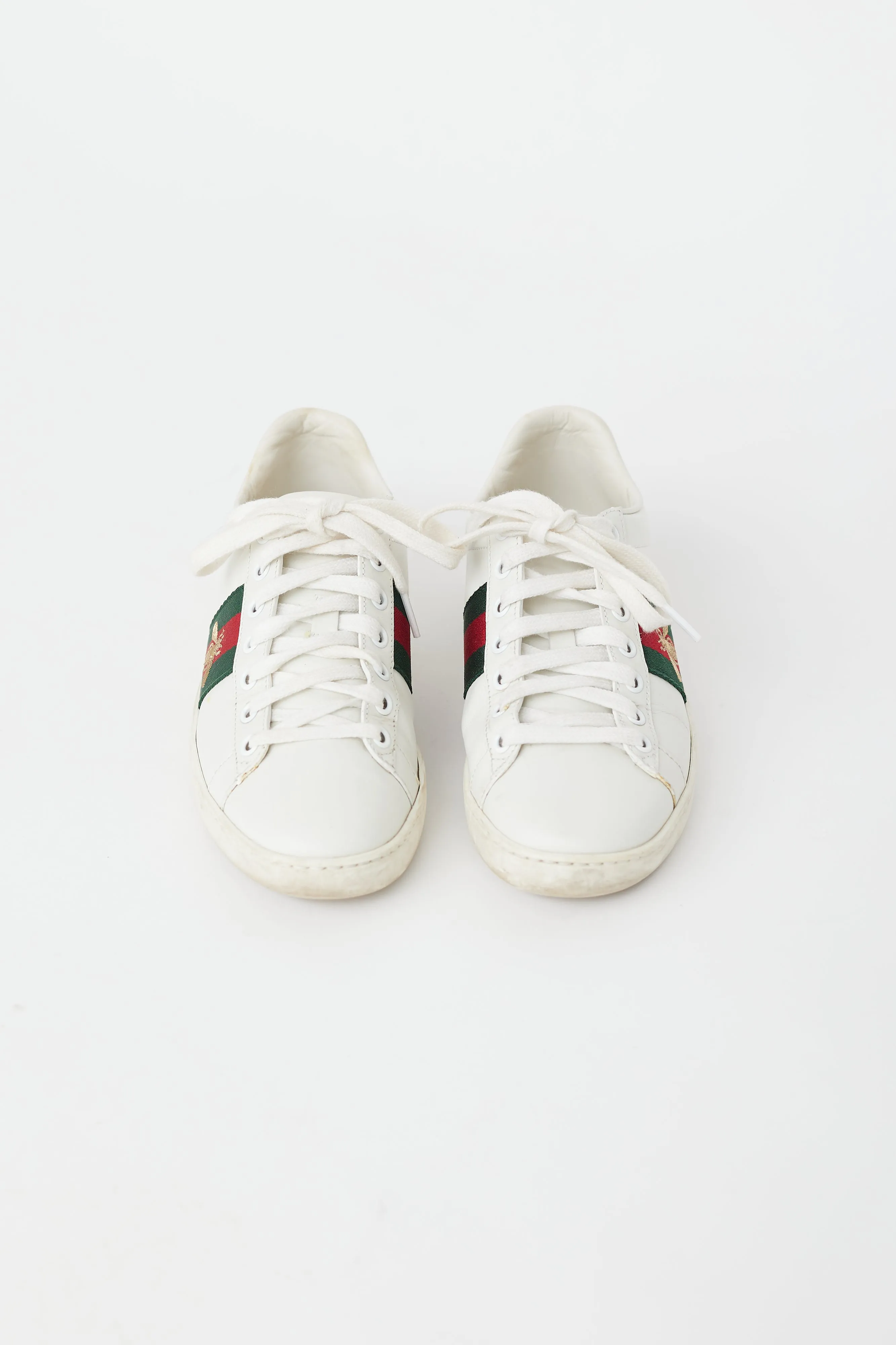 White & Multi Leather Bee Ace Sneaker
