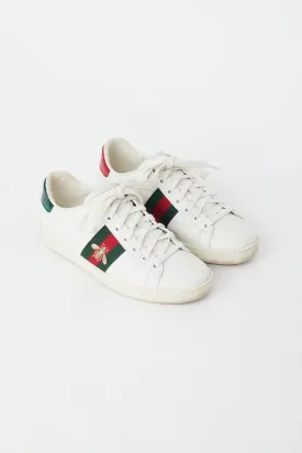 White & Multi Leather Bee Ace Sneaker